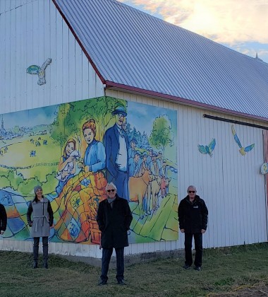 Dévoilement de la première fresque géante / Chouette ! Parcours d'art en milieu rural