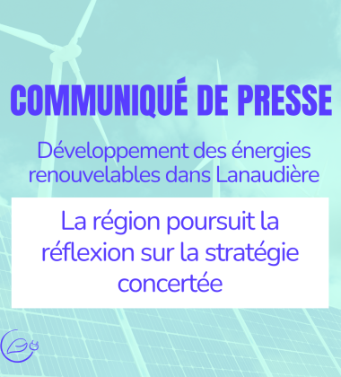 Développement des énergies renouvelables dans Lanaudière :  la région poursuit la réflexion sur la stratégie concertée